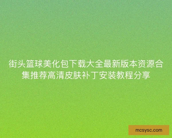 街头篮球美化包下载大全最新版本资源合集推荐高清皮肤补丁安装教程分享